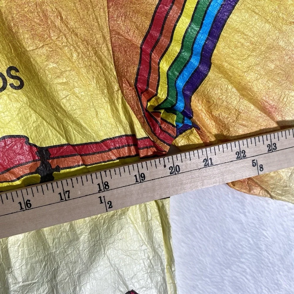Vtg‎ 1989 Garden of the Gods 10 Mile Run Tyvek Jacket M 80s Neon Retro Running M